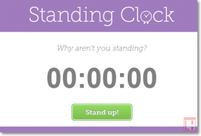 StandingClock: il monitoraggio in tempo in una posizione in piedi