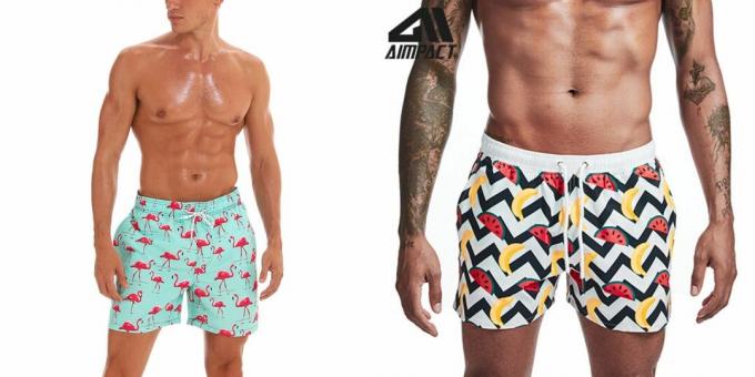 Beachwear: shorts con fantasie luminose