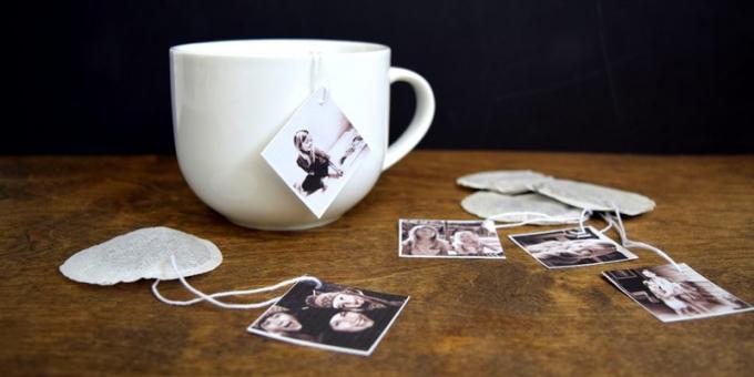 Articoli da regalo l'8 marzo con le sue mani: Bustine di tè con le immagini