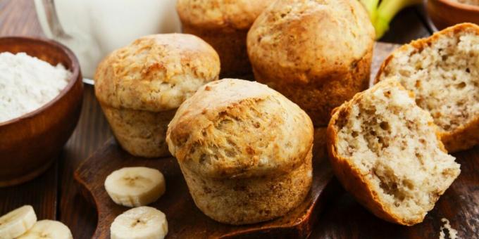 Muffin alla banana su kefir