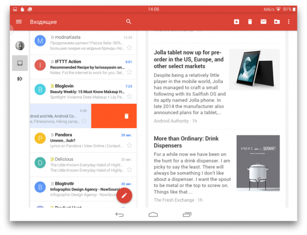 Gmail per Android 5