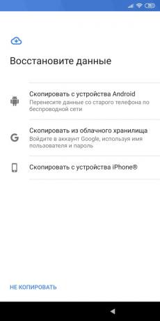 Come trasferire i dati da Android per Android: Ripristinare i dati sullo smartphone non attivato