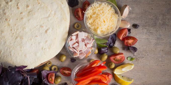 tortilla la pizza: ingredienti