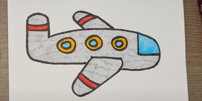 Come disegnare un aeroplano: disegnare un aeroplano con pennarelli