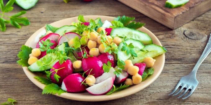 Insalata di ravanelli con ceci