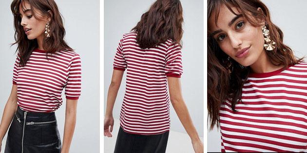 modo delle donne t-shirt da negozi europei: Camicie rosse Boohoo
