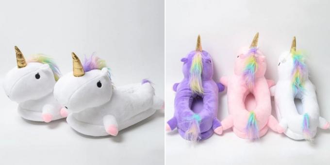 Warm pantofole-unicorns