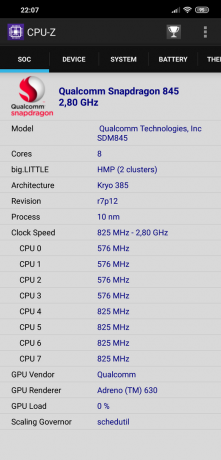 rivedere Xiaomi Pocophone F1: CPU-Z