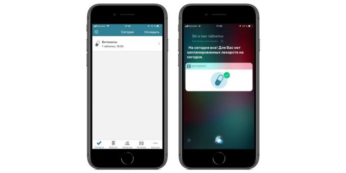 applicazioni abilitate veloci comandi Siri in iOS 12: promemoria circa l'assunzione del farmaco