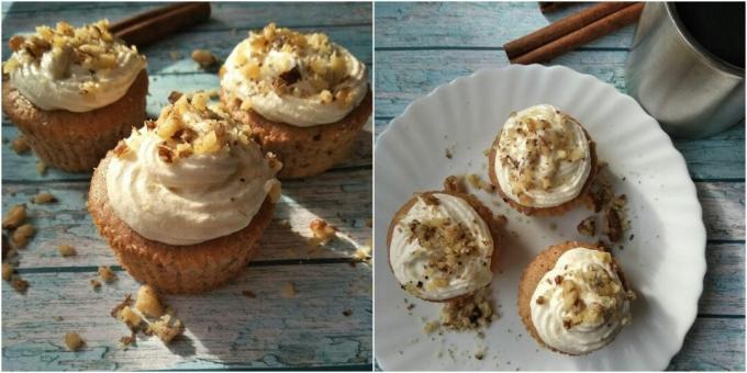 Cupcakes sciroppo d'acero e noci burro: una ricetta semplice