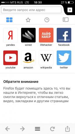 Firefox per iOS: Condividi