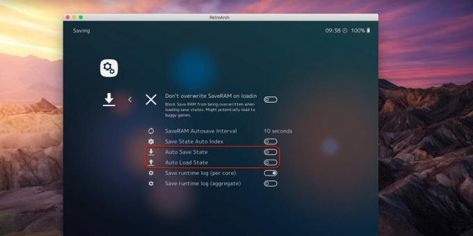 Configura il salvataggio automatico in Retroarch