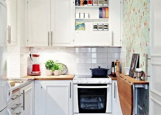La cucina stretta: mobili