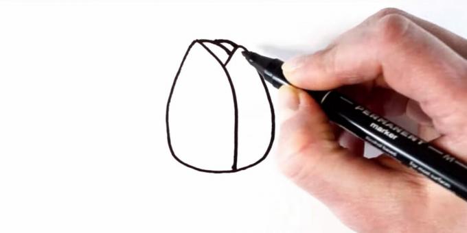 Come disegnare un tulipano: aggiungi i petali posteriori