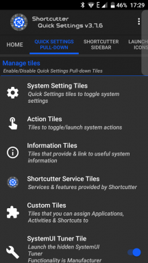 Shortcutter Impostazioni rapide - un'applicazione gratuita per Android pompaggio pannello delle impostazioni rapida