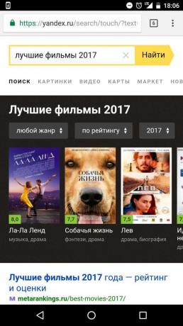 "Yandex": i migliori film dell