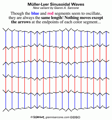 illusione ottica foto d'onda dei segmenti