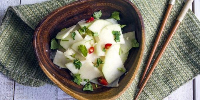 insalata ricetta di cavolfiore con peperoncino e aglio