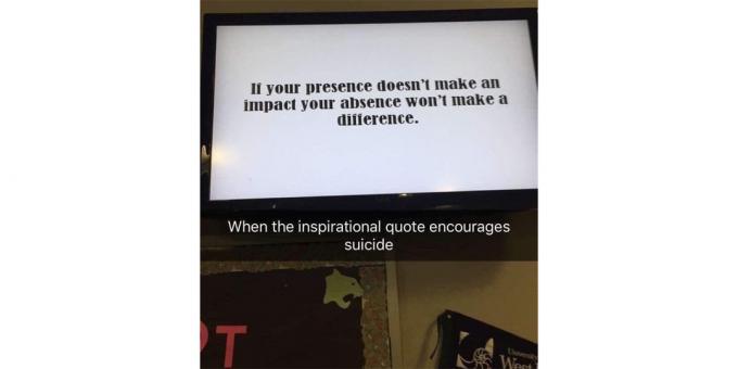 citazioni di ispirazione su un televisore di scuola