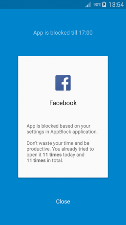 AppBlock: Facebook Blocco