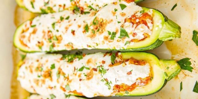 Ricette zucchine in forno: Barche zucchine con carne e ricotta