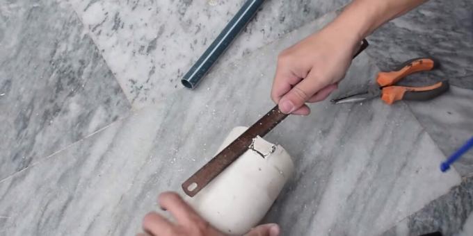 Come realizzare una fontana fai da te: prepara il primo tubo di fognatura