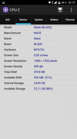 Maze lama: specifiche tecniche