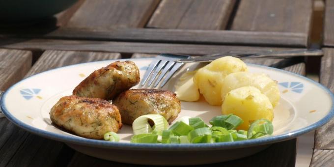 Cotolette di luccio con ricotta