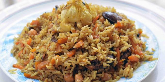 Ricette: pilaf con cuori di pollo in multivarka