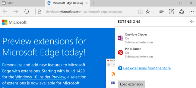 Microsoft Edge estensioni 10 ° Anniversario di Windows Update