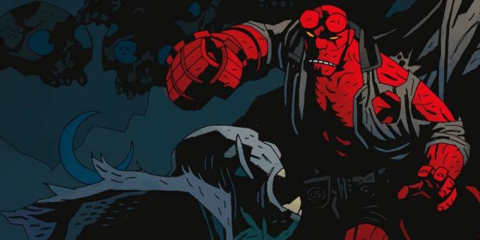 Hellboy: la mano destra di Hellboy è molto grande e in pietra