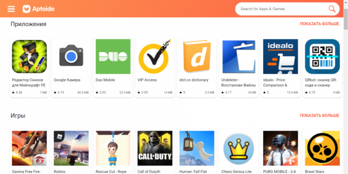 Dove scaricare le app Android: Aptoide