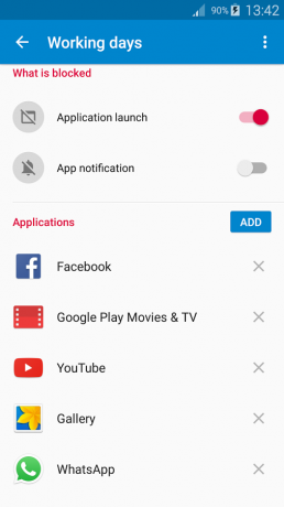 AppBlock: elenco delle applicazioni