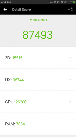 Xiaomi redmi Nota 4: Benchmark sintetici