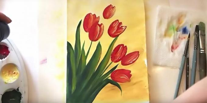 Come disegnare un mazzo di tulipani: seleziona i petali