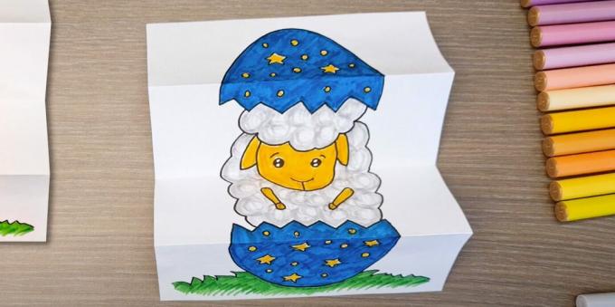 Artigianato per Pasqua con le tue mani: una carta con un uovo