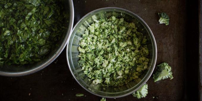 cotolette con broccoli: broccoli e spinaci