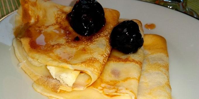 Ricetta del pancake con il latte senza uova