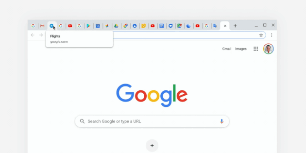 scheda Anteprima desktop Chrome