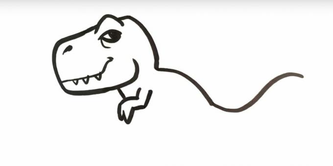 Come disegnare un dinosauro: disegna una zampa