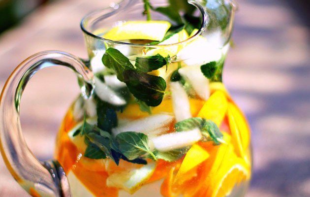 acqua aromatizzata: mandarino, pompelmo e menta