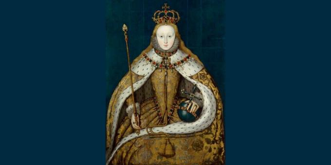 La storia della cosmetica: "Queen Elizabeth I", copia di un dipinto del XVI secolo. 