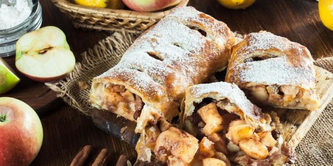 Strudel semplice con mele in pasta sfoglia