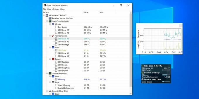 Monitoraggio del sistema: aprire Hardware Monitor