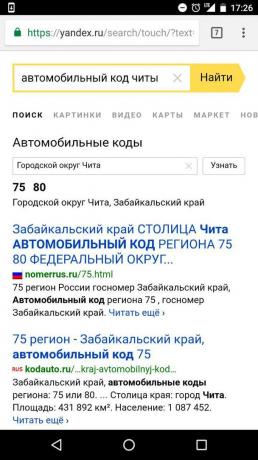 "Yandex": cercare il codice regionale