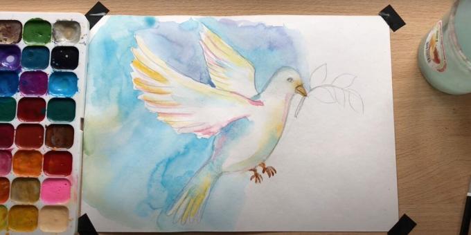 Disegni per il 9 maggio: dipingi sulla colomba
