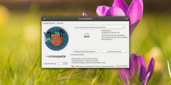 Software di backup Cronopete