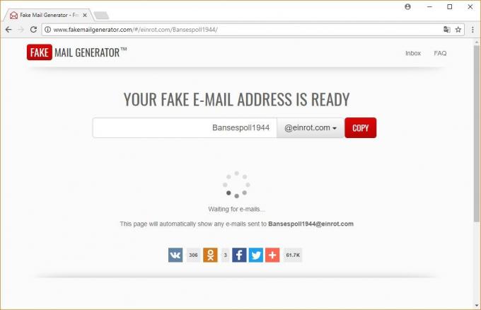 Temporary Email: falso posta Generator