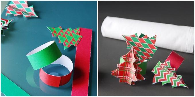 Come decorare tavola di Capodanno: anelli di carta