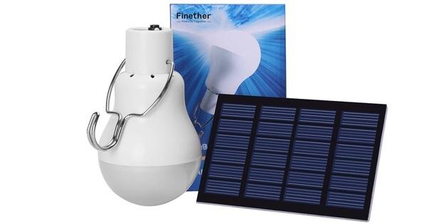 La lampada con una batteria solare